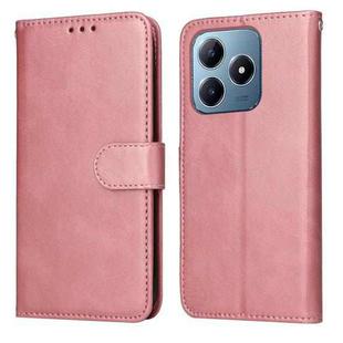 For Realme C63 / C61  / Note 60 Classic Calf Texture Flip Leather Phone Case(Rose Gold)