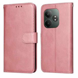 For Realme GT 6 / GT Neo6 SE Classic Calf Texture Flip Leather Phone Case(Rose Gold)