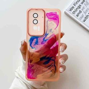 For Xiaomi Redmi K60 Oil Painting Electroplating TPU Phone Case(Pink)
