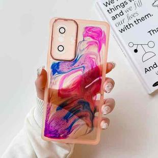 For Xiaomi Redmi K40 Gaming Oil Painting Electroplating TPU Phone Case(Pink)