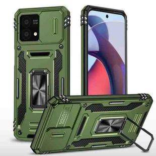 For Motorola Moto G Stylus 2023 Armor PC + TPU Camera Shield Phone Case(Olive Green)