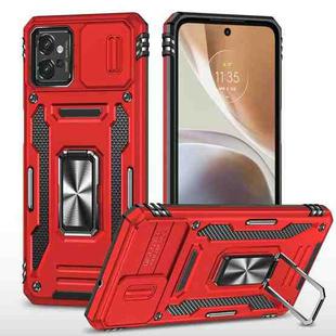 For Motorola Moto G32 Armor PC + TPU Camera Shield Phone Case(Red)