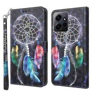 For Xiaomi Redmi Note  12 Pro+ 5G Global 3D Painted Pattern Leather Phone Case(Colorful Dreamcatcher)