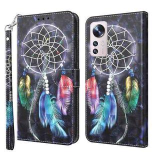 For Xiaomi 12 3D Painted Pattern Leather Phone Case(Colorful Dreamcatcher)