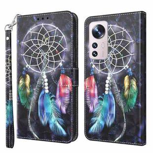 For Xiaomi 12 Pro 3D Painted Pattern Leather Phone Case(Colorful Dreamcatcher)