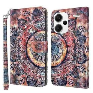 For Xiaomi Redmi Note 13 Pro+ 3D Painted Pattern Leather Phone Case(Colorful Mandala)