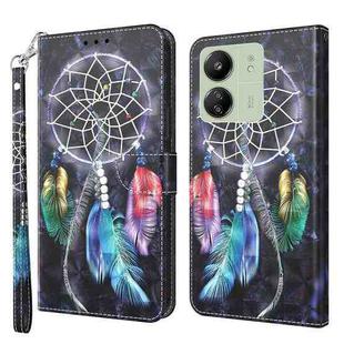 For Xiaomi Redmi 13C 3D Painted Pattern Leather Phone Case(Colorful Dreamcatcher)