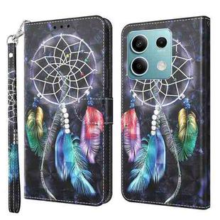 For Xiaomi Redmi Note 13 5G 3D Painted Pattern Leather Phone Case(Colorful Dreamcatcher)