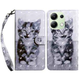 For Xiaomi Redmi Note 13 4G 3D Painted Pattern Leather Phone Case(Smile Cat)