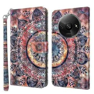 For Xiaomi Redmi A3 3D Painted Pattern Leather Phone Case(Colorful Mandala)