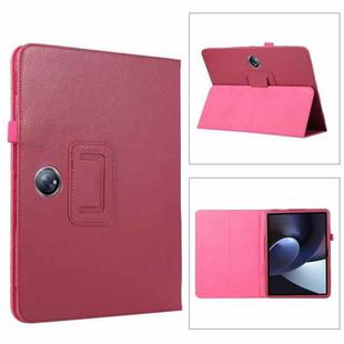 For OPPO Pad 2 2023 Litchi Texture Leather Tablet Case(Rose Red)