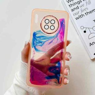 For Huawei Mate 30 Oil Painting Electroplating TPU Phone Case(Pink)