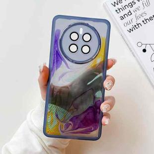 For Huawei Mate 50 Oil Painting Electroplating TPU Phone Case(Blue)