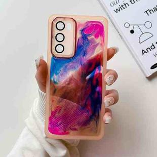 For Huawei P40 Oil Painting Electroplating TPU Phone Case(Pink)