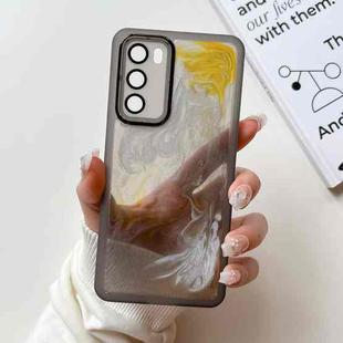For Huawei P40 Oil Painting Electroplating TPU Phone Case(Grey)