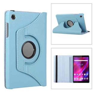 For Lenovo Tab M8 4th Gen 360 Degree Rotation Litchi Texture Leather Tablet Case(Light Blue)