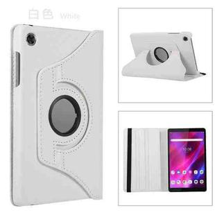 For Lenovo Tab M8 4th Gen 360 Degree Rotation Litchi Texture Leather Tablet Case(White)