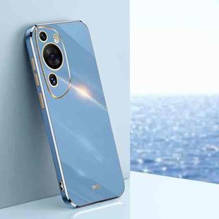For Huawei P60 Art XINLI Straight Edge 6D Electroplate TPU Phone Case(Celestial Blue)