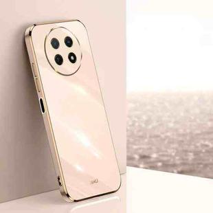 For Huawei Enjoy 60X XINLI Straight Edge 6D Electroplate TPU Phone Case(Pink)