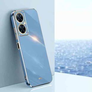 For Huawei Maimang 20 XINLI Straight Edge 6D Electroplate TPU Phone Case(Celestial Blue)