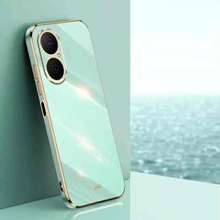 For Huawei Enjoy 80 XINLI Straight Edge 6D Electroplate TPU Phone Case(Mint Green)