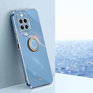 For Huawei Nova 14 Pro XINLI Straight Edge 6D Electroplate TPU Phone Case with Ring Holder(Celestial Blue)