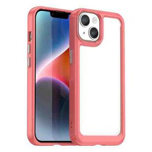 For iPhone 15 Colorful Series Acrylic + TPU Phone Case(Red)