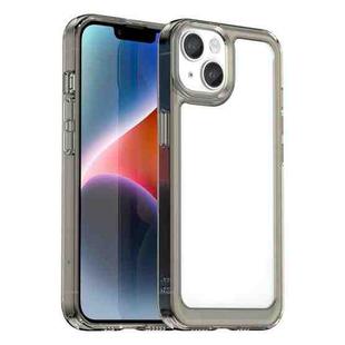 For iPhone 15 Colorful Series Acrylic + TPU Phone Case(Transparent Grey)