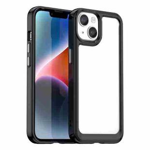 For iPhone 15 Plus Colorful Series Acrylic + TPU Phone Case(Black)