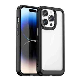 For iPhone 15 Pro Colorful Series Acrylic + TPU Phone Case(Black)