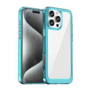 For iPhone 16 Pro Max Colorful Series Acrylic + TPU Phone Case(Transparent Blue)