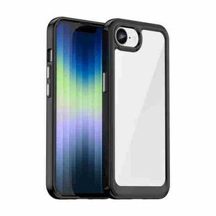 For iPhone SE 2024 Colorful Series Acrylic + TPU Phone Case(Black)