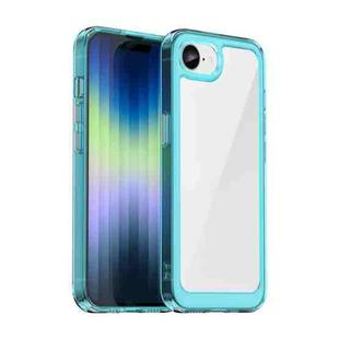 For iPhone SE 2024 Colorful Series Acrylic + TPU Phone Case(Transparent Blue)