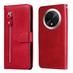 For OPPO A3 Pro 5G Fashion Calf Texture Zipper Leather Phone Case(Red)