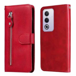 For OPPO A3 Pro 5G Global / India Fashion Calf Texture Zipper Leather Phone Case(Red)