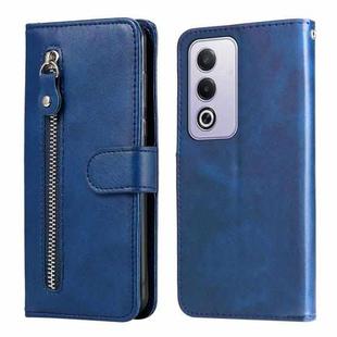 For OPPO A3 Pro 5G Global / India Fashion Calf Texture Zipper Leather Phone Case(Blue)