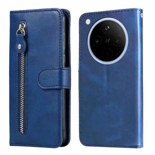 For OPPO Find X8 Fashion Calf Texture Zipper Leather Phone Case(Blue)