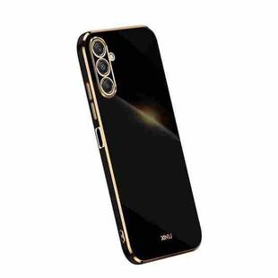 For Samsung Galaxy M34 5G XINLI Straight Edge 6D Electroplate TPU Phone Case(Black)