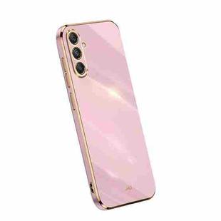 For Samsung Galaxy S23 FE 5G XINLI Straight Edge 6D Electroplate TPU Phone Case(Cherry Purple)
