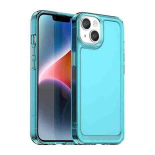 For iPhone 15 Candy Series TPU Phone Case(Transparent Blue)