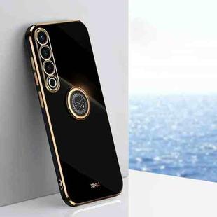 For Meizu 20 Pro 5G XINLI Straight Edge 6D Electroplate TPU Phone Case with Ring Holder(Black)