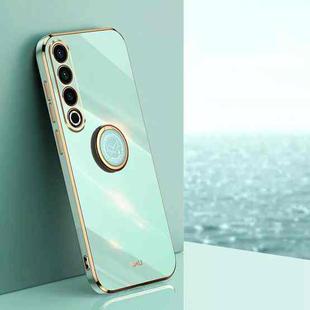 For Meizu 20 Pro 5G XINLI Straight Edge 6D Electroplate TPU Phone Case with Ring Holder(Mint Green)