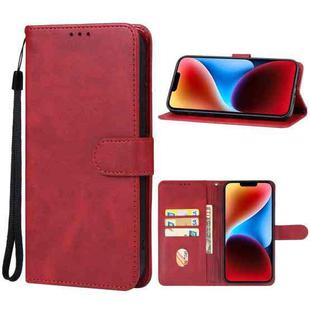 For iPhone 15 Leather Phone Case(Red)