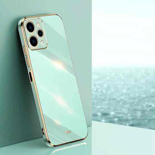 For Xiaomi Redmi 12 4G XINLI Straight Edge 6D Electroplate TPU Phone Case(Mint Green)