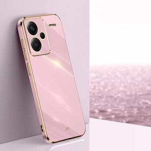 For Xiaomi Redmi Note 13 Pro+ XINLI Straight Edge 6D Electroplate TPU Phone Case(Cherry Purple)