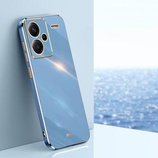 For Xiaomi Redmi Note 13 Pro+ XINLI Straight Edge 6D Electroplate TPU Phone Case(Celestial Blue)