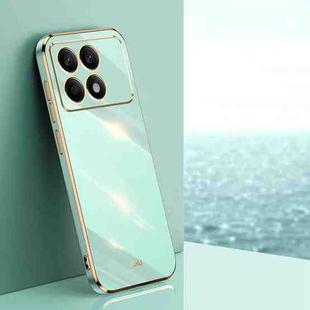 For Xiaomi Redmi K70E XINLI Straight Edge 6D Electroplate TPU Phone Case(Mint Green)