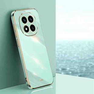 For Redmi Note 14 Pro 4G Global XINLI Straight Edge 6D Electroplate TPU Phone Case(Mint Green)