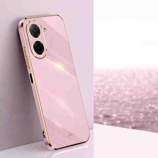 For Redmi A5 4G 171.7mm / Poco C71 XINLI Straight Edge 6D Electroplate TPU Phone Case(Cherry Purple)