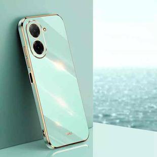 For Redmi A5 4G 171.7mm / Poco C71 XINLI Straight Edge 6D Electroplate TPU Phone Case(Mint Green)